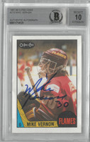 Mike Vernon Autographed 10 Grade 1987/88 O-Pee-Chee Rookie Card