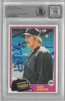 Kirk Gibson Autographed 10 Grade 1981 Topps Rookie Card
