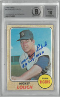 Mickey Lolich Autographed 10 Grade 1968 Topps w/ WS MVP