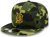 Detroit Tigers MLB 2022 Armed Forces Camo 9FIFTY Snapback Cap