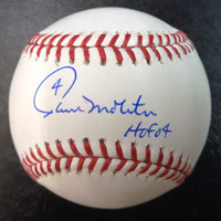 Paul Molitor Autographed Baseball - Official Major League Ball w/ "HOF 04"