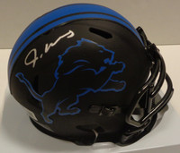 Jameson Williams Autographed Detroit Lions Eclipse Speed Mini Helmet