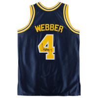 Chris Webber Autographed Mitchell & Ness 1991-92 University of Michigan Authentic Jersey - Navy