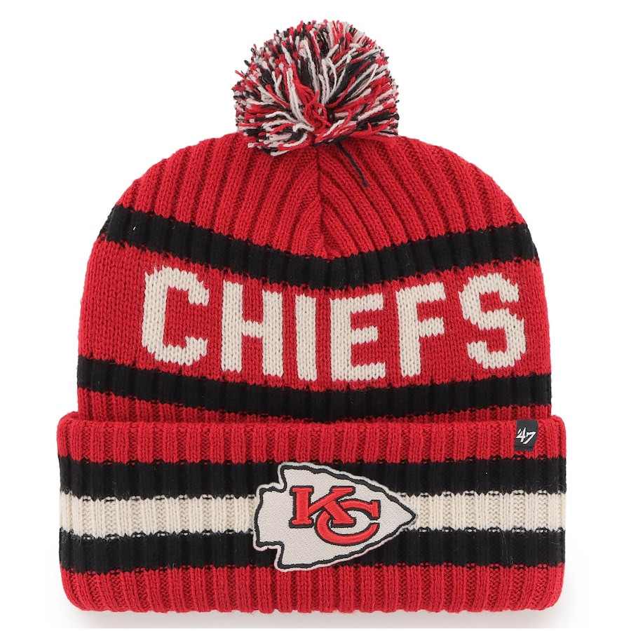 Kansas City Chiefs '47 Bering Cuffed Knit Hat with Pom - Red - Detroit City  Sports