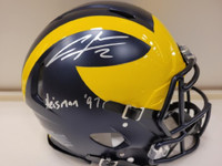 Charles Woodson Autographed University of Michigan Full Size Authentic Helmet w/ "Heisman '97"