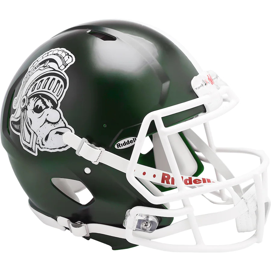 Nudge Printing Michigan State Gruff Sparty Vinyl Decal - Made In East Lansing, 3.75"x4.75", Silver