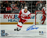 Dominik Kubalik Autographed Red Wings 8x10 Photo #2