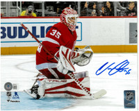 Ville Husso Autographed Red Wings 8x10 Photo #2