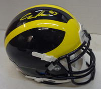 Aidan Hutchinson Autographed University of Michigan Schutt Mini Helmet