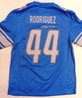 Malcolm Rodriguez Autographed Detroit Lions Nike Blue Game Jersey