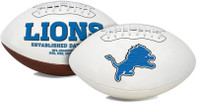 Detroit Lions Full Size Embroidered White Panel Signature Football