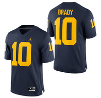 Tom Brady Autographed University of Michigan Blue Limited Jersey w/ "Go Blue"(Pre-Order)