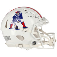 Tom Brady Autographed New England Patriots 1982-1989 Throwback Authentic Speed Full Size Helmet (Pre-Order)