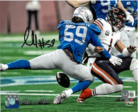 James Houston Autographed Detroit Lions 8x10  Photo #3 vs. Bears