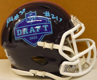 James Houston Autographed 2022 NFL Draft Speed Mini Helmet w/ #217