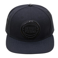 Detroit Pistons Pro Standard Snapback Hat - Triple Black