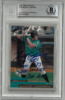Miguel Cabrera Autographed w/ 4 Inscriptions 2000 Topps Traded Rookie Card