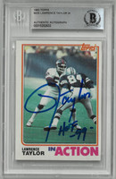 Lawrence Taylor Autographed 1982 Topps IA Rookie Card w/ HOF