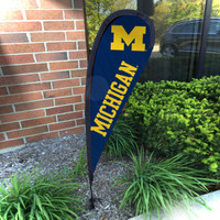 Michigan Wolverines Feather Teardrop Flag and Banner Set