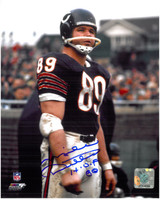 Mike Ditka Autographed Chicago Bears 8x10 Photo #1 - 1960's color