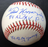 Willie Hernandez Autographed Official Major League Baseball w/ "84 AL MVP" & "84 AL Cy Young"- Current Signature