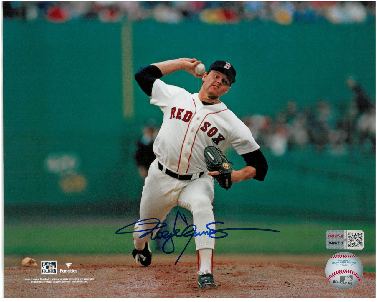 Roger Clemens Autographed Boston Red Sox 8x10 Photo - Detroit City