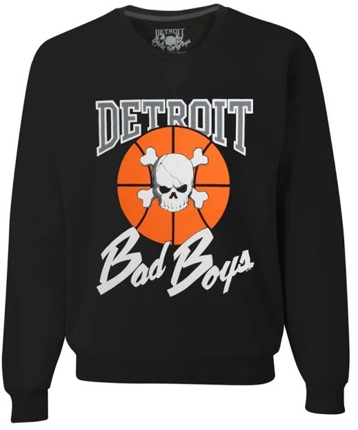 Detroit Bad Boys Authentic Men's Lace-Up Jersey Hoody