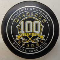 University of Michigan Hockey 100th Anniversary Game Puck