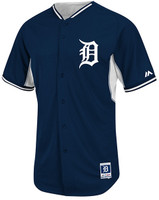 Detroit Tigers Majestic Home Navy Authentic Cool Base Batting Practice Jersey