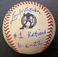 Lou Whitaker Autographed Game Ready Jersey Number Retirement Logo Ball w/ "#1 Retired 8-6-22"