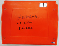 Lou Whitaker Autographed Tiger Stadium Seatback #1 w/ "#1 Retired 8-6-22"