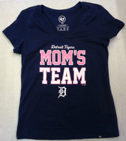 Detroit Tigers Women's 47 Brand "Mom's Team" V-Neck T-Shirt