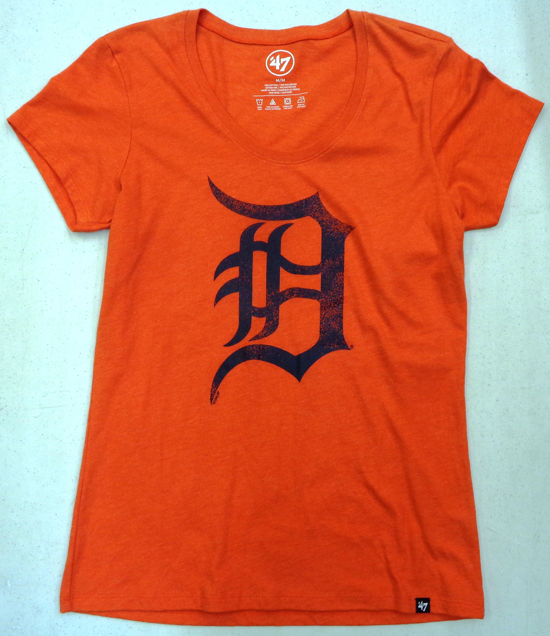 Detroit Tigers Women's 47 Brand Orange Scoop Neck T-shirt
