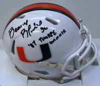 Bennie Blades Autographed University of Miami Speed Mini Helmet w/ "'87 Thorpe Winner"