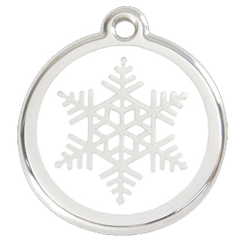 snowflake dog id tag