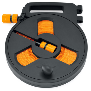 Stihl Flat textile hose & hose holder - 4900 500 8600Length 12 m. Lighter and more flexible low pressure hose for connecting the high pressure cleaner to the water tap. Using the holder supplied, the flat textile hose can be easily rolled and unrolled and can also be stored in this space saving compartment. For RE 98 - RE 143 PLUS.