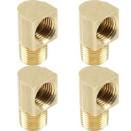 Adapter Fitting 1/8 NPT to 3/16 90 Degree 4 Pack