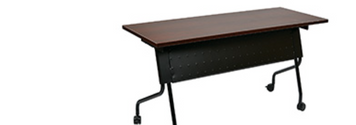 OFFICE STAR 6" Black Frame With Mahogany Top