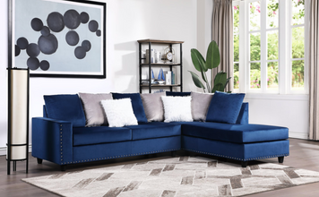 CINDY 2PC SECTIONAL BLUE