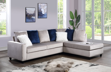 CINDY 2PC SECTIONAL GREY