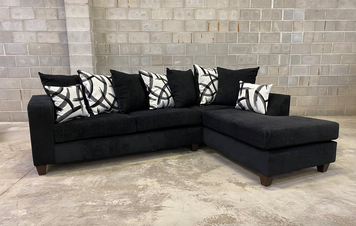 SHELLY BLACK SECTIONAL