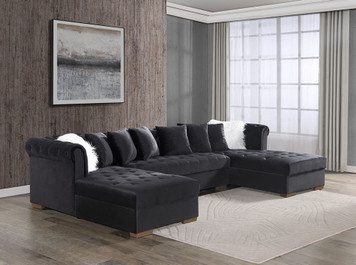 ARIA BLACK SECTIONAL - NEW ARRIVAL