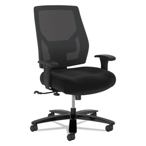 HON - Crio Big and Tall Mid-Back Task Chair, Supports Up to 450 lb, 18" to 22" Seat Height, Black