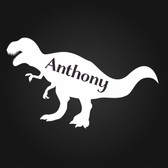 Dinosaur personalised T Rex vinyl sticker custom child for name for wall or door