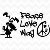Graffiti Dog Peace Love Wag