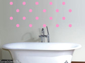 Polka dot vinyl sticker wall accents 6cm pack of 36