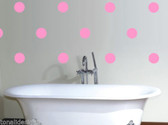 Polka dot vinyl sticker wall accents 9 cm pack of 24