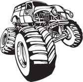 MONSTER TRUCK vinyl wall art sticker decal boy bedroom vehicle action decor #71