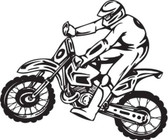Motocross motorcycle stunt dirt bike freestyle action vinyl wall art sticker 96
