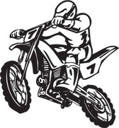 Motocross motorcycle dirt bike freestyle action stunt vinyl wall sticker decal #97